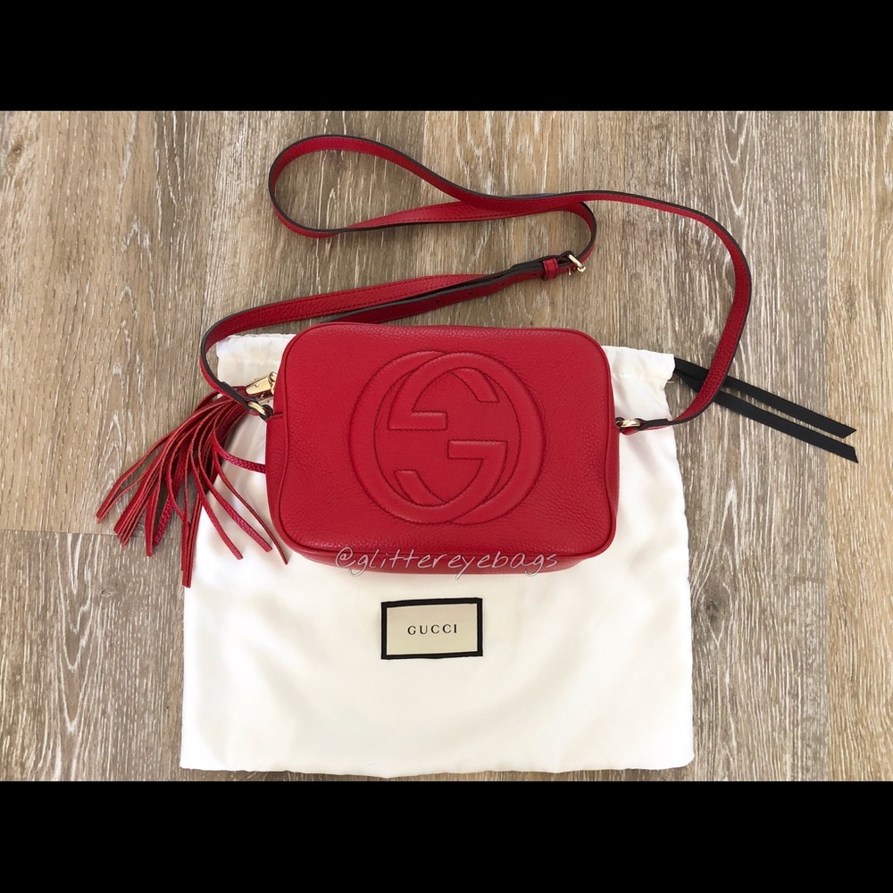 Like new + authentic Gucci Tobasco Red Soho Disco